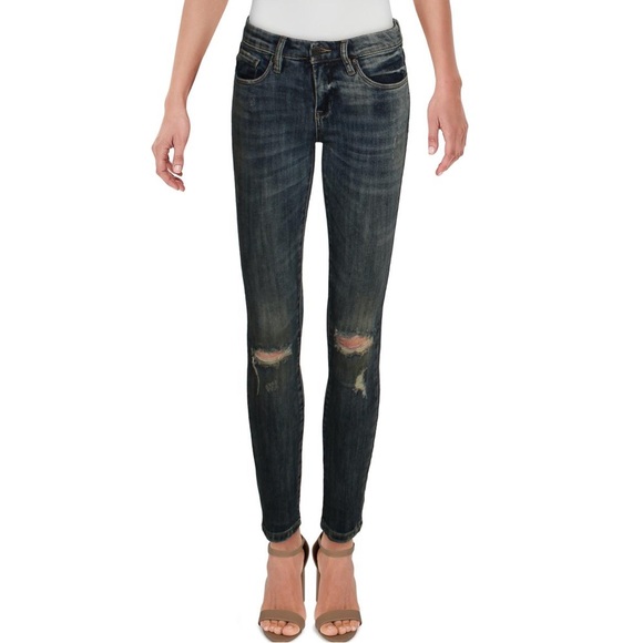 Blank NYC Classique Cropped Skinny Fit Distressed Denim Jeans Size 28 - Picture 1 of 6